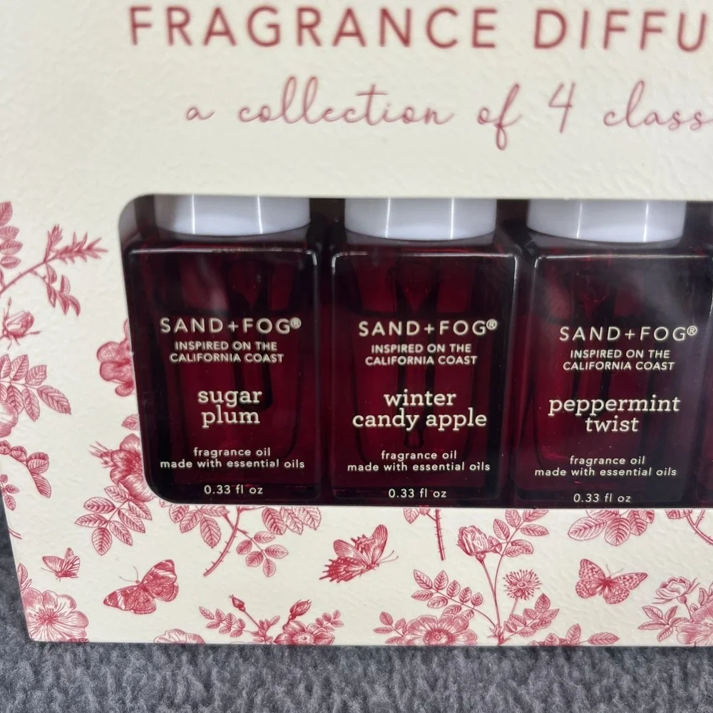 SAND + FOG Fragrance Diffuser oils Collection of ‎ 4 Classic Holiday scents